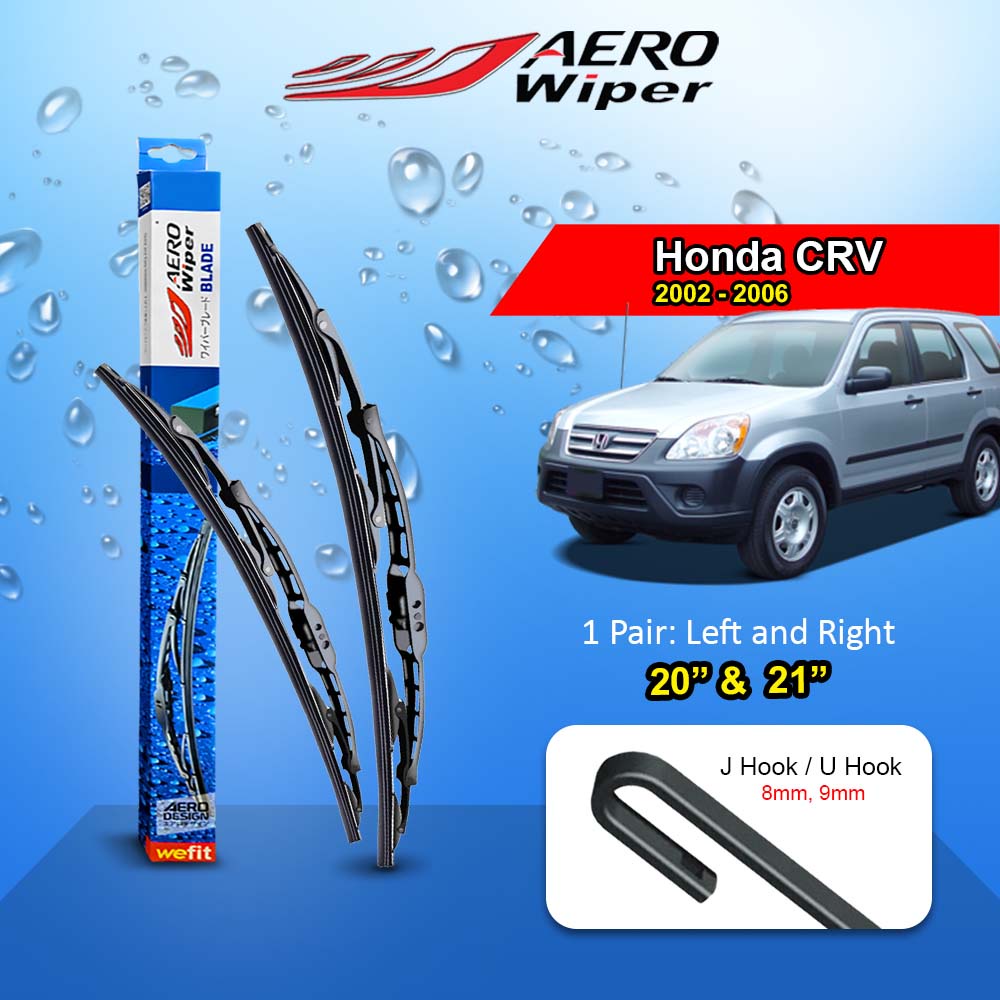 Honda CRV CR-V 2002 - 2006 Aero Wiper (AW Metal Bone) 1 คู่ใบปัดน้ําฝนเปลี่ยนกระจก 1 ชุด (20 & 21)