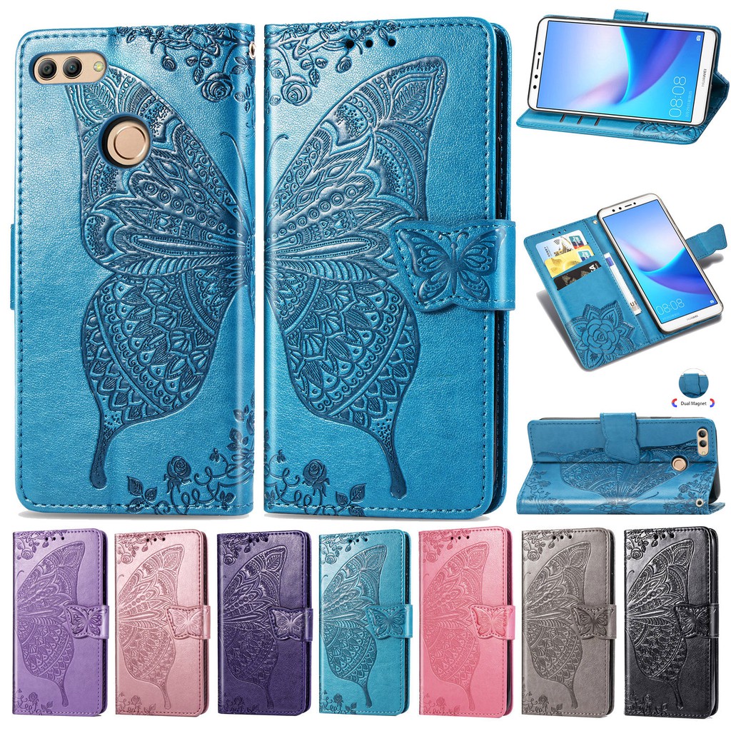 เคสสำ Huawei Y9 2018 Y 9 2018 Y92018 Case PU Leather Flip Phone Case เคสโทรศัพท์มือถือ พลิกซองโทรศัพ