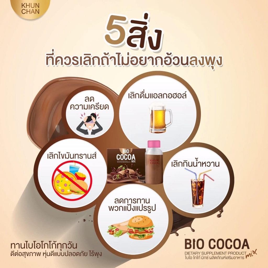 Bio Cocoa Mix By Khunchan  โกโก้ 2+ขวดเช็ค1☕️⁣⁣ ไบโอ โกโก้มิกซ์ แท้%  ซื้อ1แถม2 yn0J
