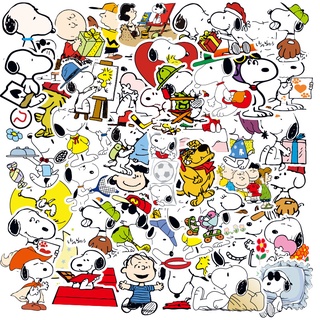 【Snoopy 】สติกเกอร์ Pvc กันน้ํา ลายการ์ตูนอนิเมะ Snoopy Graffiti น่ารัก สําหรับติดตกแต่งโทรศัพท์มือถือ แก้วน้ํา คอมพิวเตอร์ กระเป๋าเดินทาง 50 ชิ้น