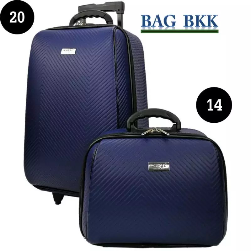 BAG BKK Luggage WHEAL กระเป๋าเดินทางล้อลาก ระบบรหัสล๊อค เซ็ทคู่ ขนาด 20 นิ้ว/14 นิ้ว Luxury Classic Code F7841-20