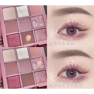 Dikalu Coco Venus DKL009 อายแชโดว์ทาตา 9 สี ชมพูนู้ด เนื้อดินน้ำมัน ใยไหม แมท ชิมเมอร์ ติดทน กันน้ำกันเหงื่อ Eye Shadow