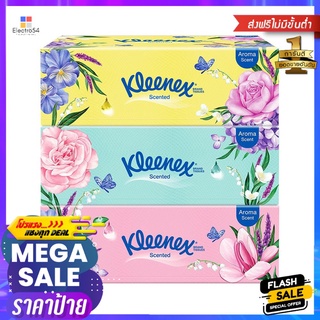 กระดาษเช็ดหน้า KLEENEX SCENTED 120 แผ่น แพ็ค3FACIAL TISSUE KLEENEX SCENTED 120 SHEETS PACK 3