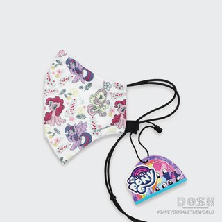 DOSH:FACE MASK หน้ากากผ้าผู้หญิง คล้องคอ ลวดปรับโครงจมูก My Little Pony รุ่นไม่กันน้ำ DPWM1000