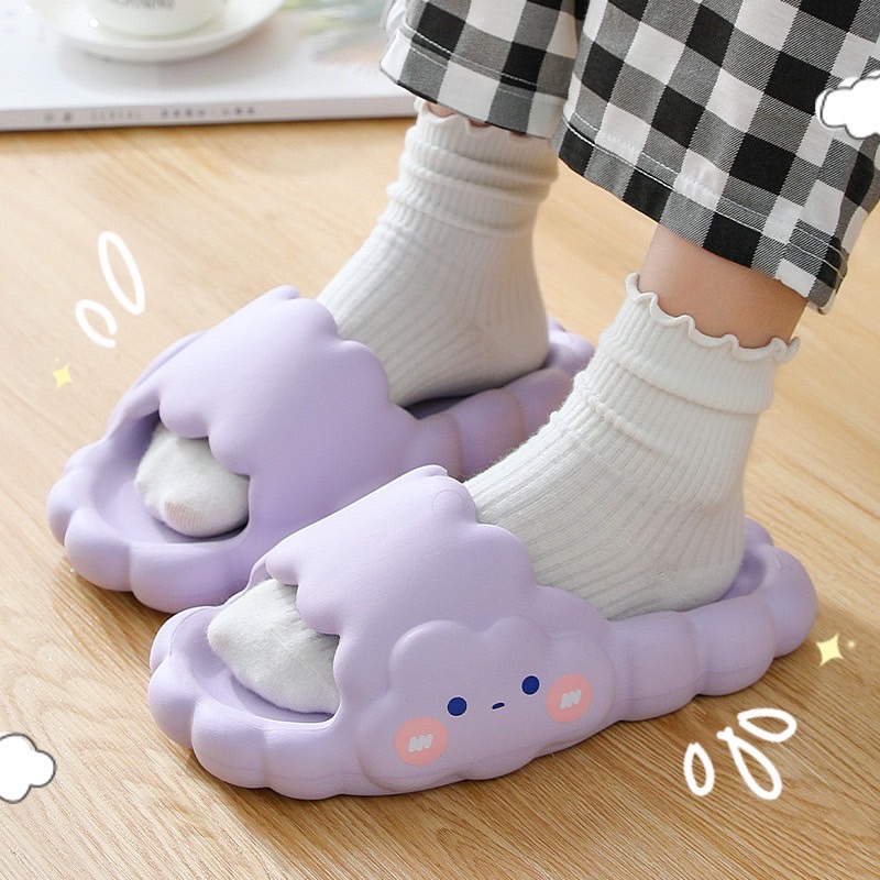 รองเท้าแตะ ทรงก้อนเมฆ  นุ่มเบาสบาย ใส่ลุยน้ำลุยฝนได้ แบบสวม แฟชั่น ☁