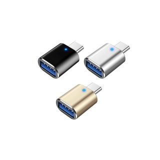 อะแดปเตอร์เชื่อมต่อ LED USB 3.0 เป็น Type C OTG เป็น USB C USB-A เป็น Micro USB Type-C ตัวเมีย สําหรับ Samsung Xiaomi POCO