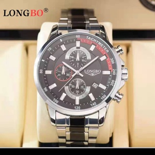 LONGBO 80745 ใหม่บุรุษนาฬิกาแบรนด์หรูชั้นนำกีฬากันน้ำโครโนกร…