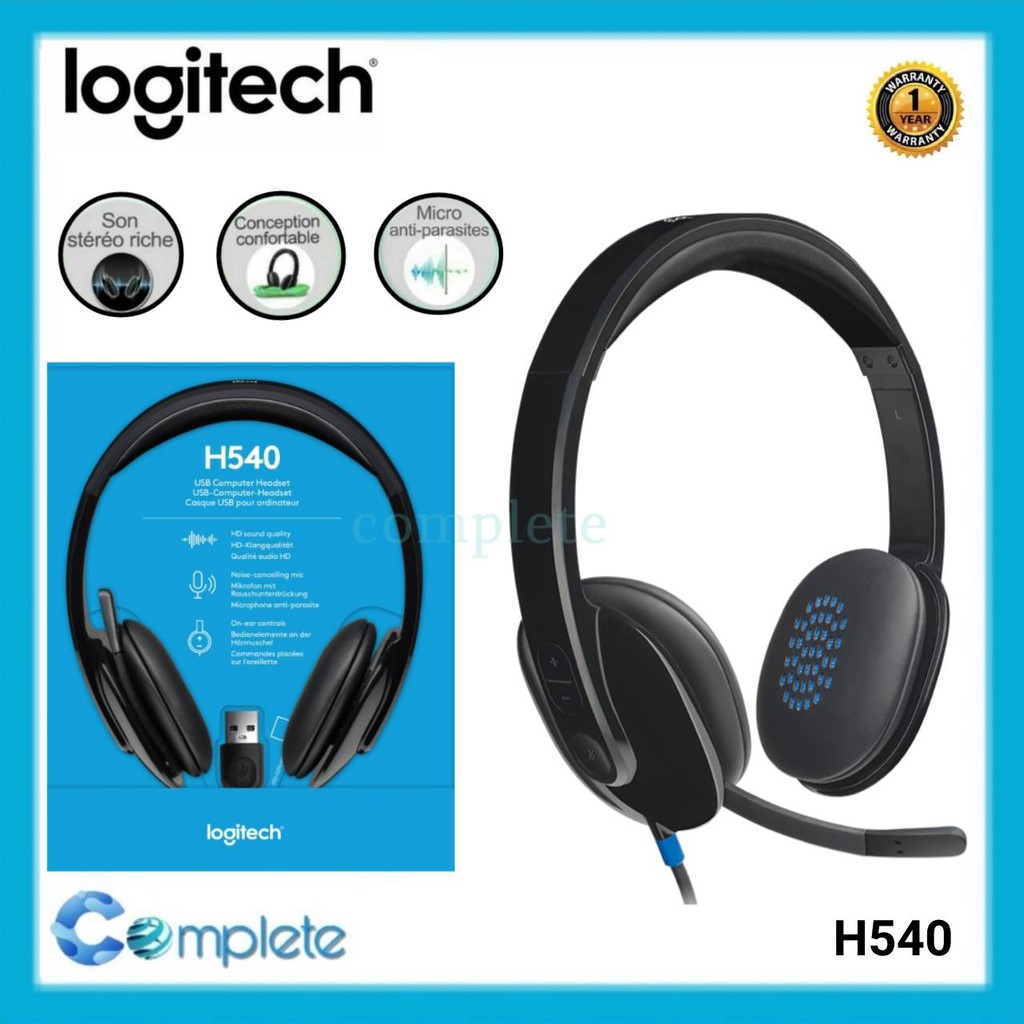 logitech h540 usb computer headset