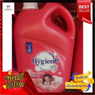 ไฮยีน น้ำยาปรับผ้านุ่ม สูตรมาตรฐาน สวีท อโรมา แดง 3500 มล.Hygiene Fabric Softener Standard Formula Sweet Aroma Red 3500