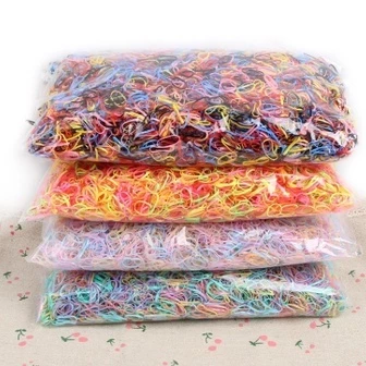 พร้อมส่ง!! ยางรัดผม ยางมัดผม หนังยางรัดผม ที่รัดผม เส้นเล็ก ยางมัดผมเด็ก หนังยางแฟชั่น แบบยืด ถุงใหญ่ (คละสี)