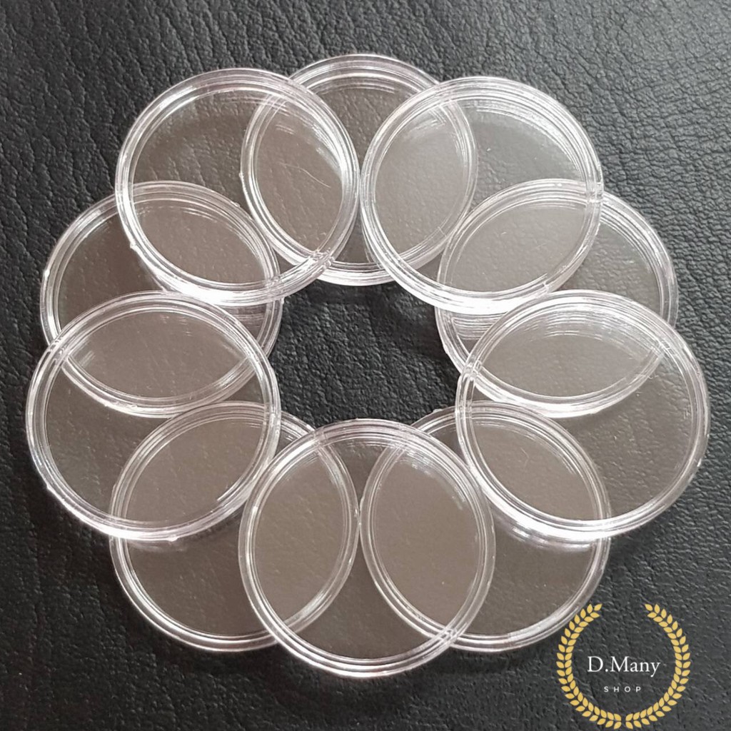 D.Many Shop ✔ ตลับพลาสติกสำหรับใส่เหรียญ 10 บาท สองสี อย่างดี (ชุดละ 10 ตลับ)