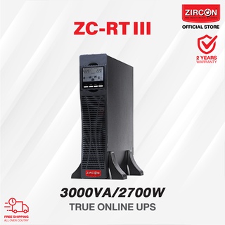 เครื่องสำรองไฟ ZIRCON UPS ชนิดTrue Online รุ่น ZC-RTIII 3000VA/2700W ของแท้ ประกัน 2 ปี ส่งฟรีทั่วไทย