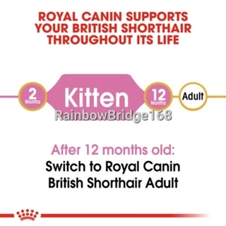 Royal Canin British Shorthair Kitten 2kg โรยัลคานิน ลูกแมวบริติช / British Shorthair Adult 2kg แมวโต ถุง 2 กก.