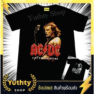 เสื้อวง ACDC กีต้าร์ เสื้อยืดแฟชั่นวินเทจ90 ไม่มีตะเข็บข้าง ใส่ได้ทั้งชายและหญิง