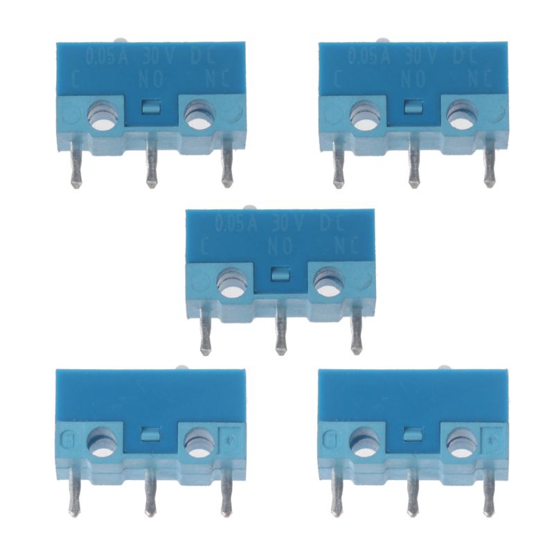 STA Mouse Micro Switch Huano White Dot Blue สําหรับสัมผัสโลหะผสมสีเงินเชลล์