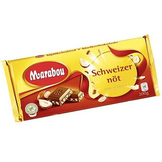 Marabou Schweizernot 200g  มาราบู สวิสนัท 200 กรัม