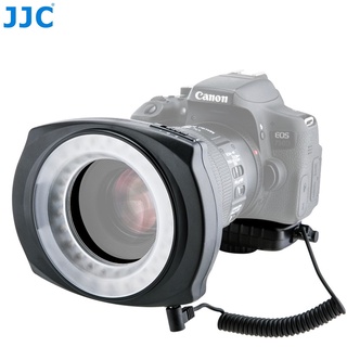 JJC LED-48 แหวนไฟแฟลช LED มาโครโคลสอัพ พร้อมแหวนอะแดปเตอร์ 49-67 มม. 5000-6000k สําหรับเลนส์กล้อง 49-67 มม.