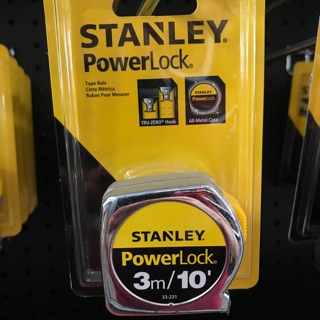 ตลับเมตร PowerLock STANLEY(ชุบโครเมียม)ของแท้100% ขนาด 3 เมตร/5เมตร