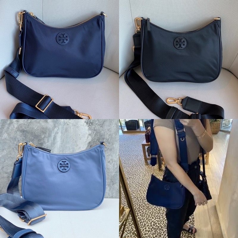 ของแท้100%พร้อมส่งที่ไทย? TORYBURCH NYLON WEB MINI HOBO 88370 | Shopee  Thailand