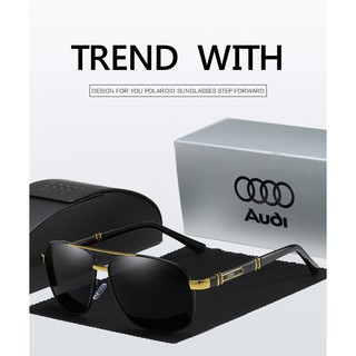 Audi 4S shop แว่นตากันแดด เลนส์โพลาไรซ์ ทรงสี่เหลี่ยม สําหรับผู้ชาย