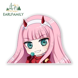 Earlfamily สติกเกอร์ไวนิล Pvc ลายอนิเมะ DARLING in the FRANXX Zero Two ขนาด 13 ซม. x 9.8 ซม. สําหรับติดตกแต่งรถยนต์