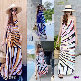 🔥👗Maxi Dress เดรสยาวสายเดี่ยวใส่ถ่ายรูปเก๋ๆสวยๆทริปไหนก็เริดด ผ้าดีมากก ลายคือใส่แล้วเพียวมากกจ้า