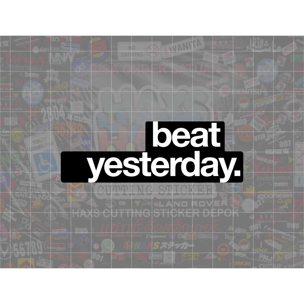 สติ๊กเกอร์ตัด Beat Yesterday Garmin ขนาด 9 ซม. สําหรับรถจักรยานยนต์และรถยนต์