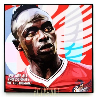 Sadio Mane ซาดิโอ มาเน่ ทีม Liverpool ลิเวอร์พูล​ หง​ส์แดง​ รูปภาพ​ติด​ผนัง​ pop art นักฟุตบอล​ กรอบรูป​​ ของขวัญ รูปภาพ