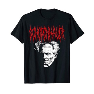 เสื้อยืด พิมพ์ลายปรัชญา Arthur Schopenhauer Death-Metal Style Philosophy สําหรับผู้ชายสามารถปรับแต่งได้