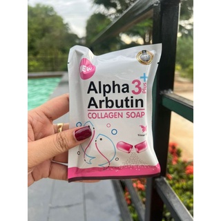 ALPHA ARBUTIN COLLAGEN SOAP 3PLUS+สบู่อัลฟ่าอาร์บูติน คอลลาเจน 3พลัส