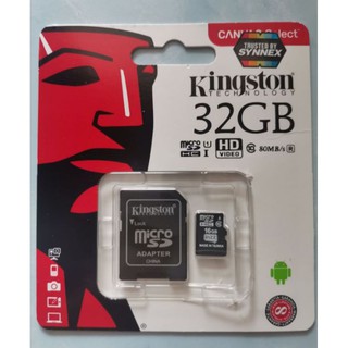 Kingston micro sd Hc with adapter 16GB(แท้)