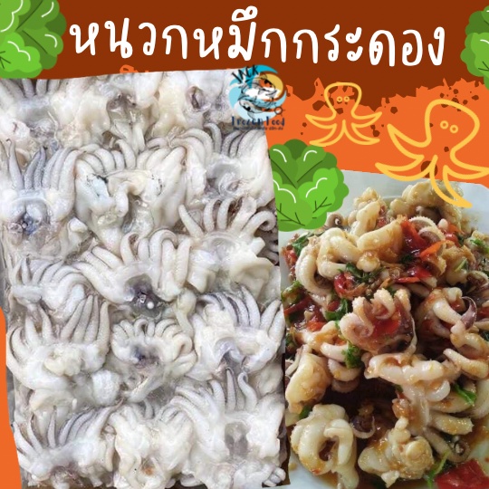 หนวดหมึกกระดอง บล็อค 1Kg.🐙 (ก่อนละลาย) พร้อมส่ง หนวดหมึก ปลาหมึก 🚛เหมาค่าส่ง ฟรีกล่องโฟม!! ทุกจังหวั