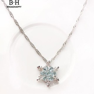 👍broadhappy🔥ผู้หญิงเงา Rhinestone เกล็ดหิมะจี้สั้นเชนเค้นคอสร้อยคอ  choker