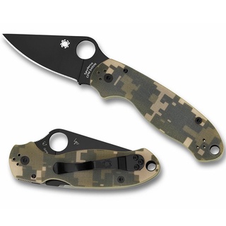 มีดพับ Spyderco Para 3 Folding Knife S45VN Black Plain Blade, Digital Camo G10 Handles (C223GPCMOBK)