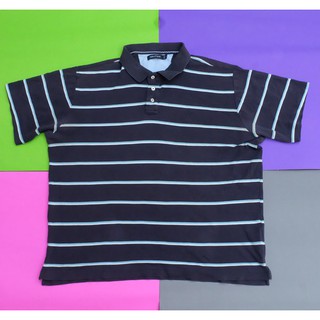 Nautica Polo Shirt อก 28 นิ้ว ยาว 28 นิ้ว สีกรม มือสอง ของแท้