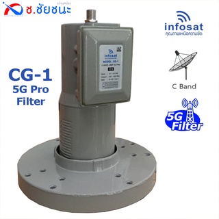 LNB C-band CG-1 5G Pro Filter ชนิด 1 ขั้ว กรองสัญญาณ 5G คุณภาพสูง by infosat