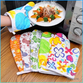 Bensen ถุงมือกันความร้อน   ถุงมือไมโครเวฟ  จัดเก็บสะดวก จัดส่งคละลาย Cooking gloves