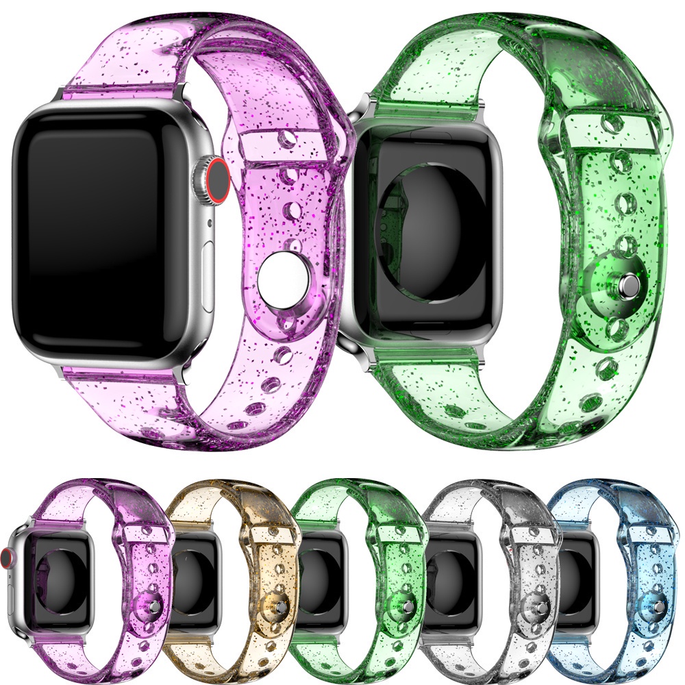 สายนาฬิกาข้อมือ Tpu แบบใสสําหรับ Apple Watch Iwatch 1 2 3 4 5 6 Se 38 มม. 42 มม. 40 มม. 44 มม.