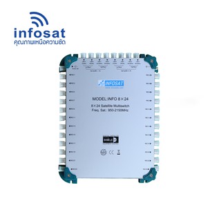 INFOSAT Multi-Switch INF- 8X24 สำหรับ 4 จานดาวเทียม 24 จุดรับชมอิสระ