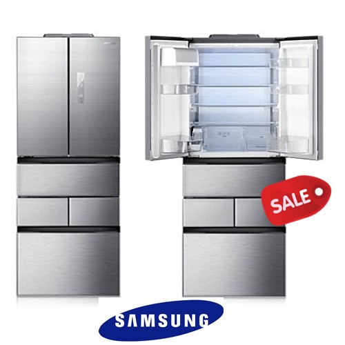[ผ่อน0%10ด] SAMSUNG ตู้เย็น ไซด์บายไซด์ 6 ประตู 17.5 คิว Samsung รุ่น RN405BRKA5K (ชลบุรี ส่งฟรี)
