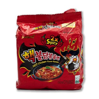 ซัมยัง ราเม็งแห้ง รสไก่เผ็ดคูณสอง 140 กรัม Samyang dry ramen, spicy chicken flavor, double 140 grams