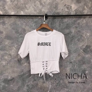 🔥งานป้ายNiCHA📍เสื้อครอปแต่งตาไก่ จั้มเอว