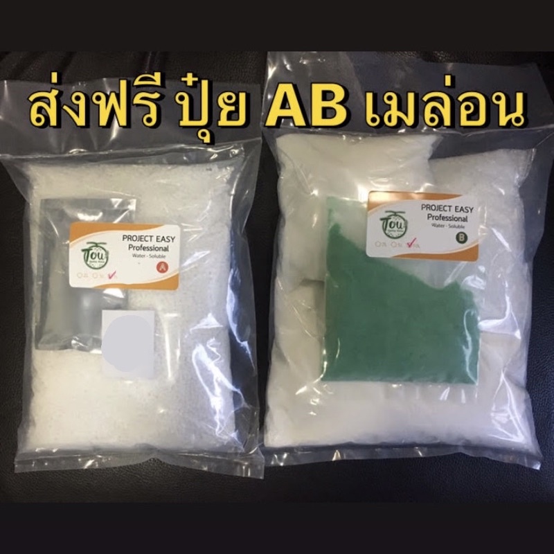 ปุ๋ย AB เมล่อน  ปุ๋ยเมล่อน องุ่น ฟักทอง แตงกวา ถั่วฝักยาว มะเขือ ปุ๋ยละลายน้ำ