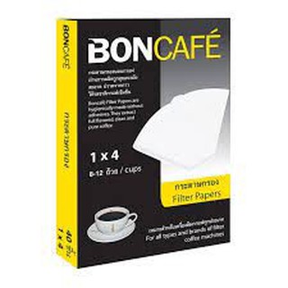 Boncafe filter paper  บอนกาแฟ กระดาษกรองขนาด 1X4 นิ้ว บรรจุ 40 แผ่น