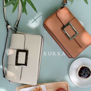 KORRA BELT BAG เบลท์ กระเป๋าหนังพียู สายปรับได้ เหลือสีน้ำตาล เบจไม่เพิ่มแล้ว