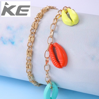 Beach Anklet Color Shell Chain Simple 2-Piece Anklet for girls for women low price