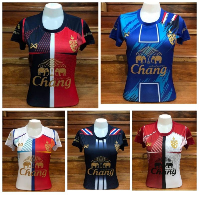 เสื้อบอลเสื้อกีฬาผู้หญิง ทีมชาติไทยลายใหม่ล่าสุด