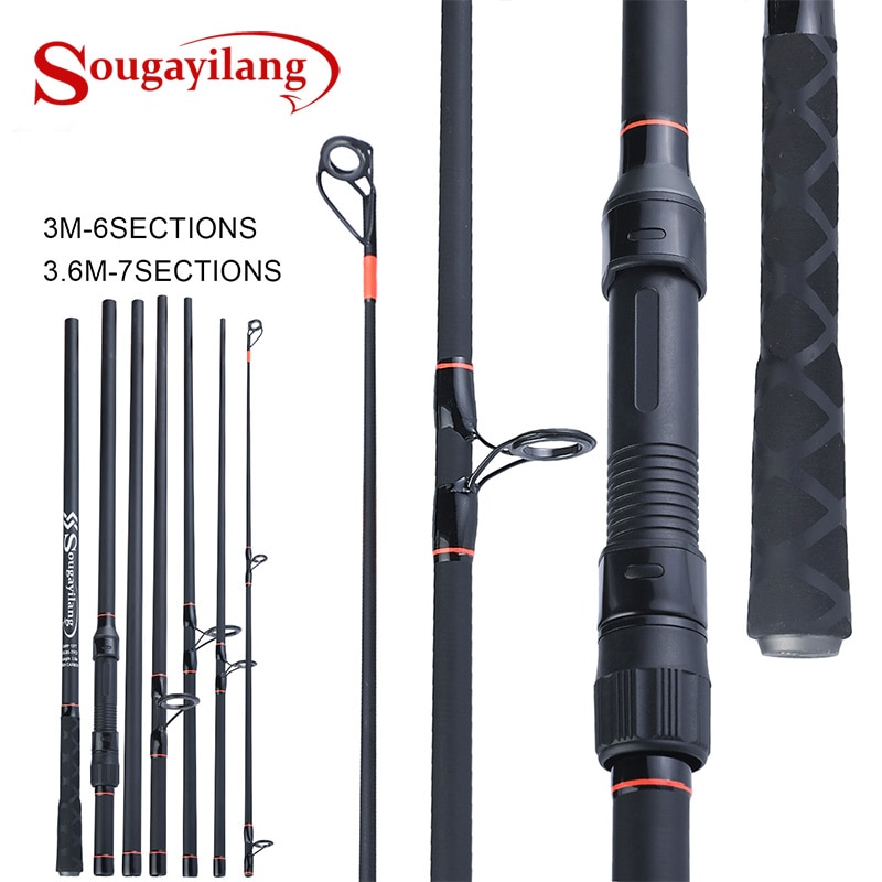 x0Ih Sougayilang Fishing Rod Reel Combo 1.8m 2 Sections Spinning