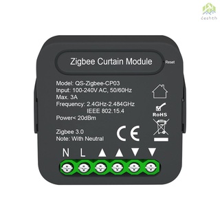 Qs-zigbee-cp03 Tuya ZigBee โมดูลผ้าม่านอัจฉริยะ ควบคุมผ่านแอพ สําหรับแชร์อุปกรณ์โทรศัพท์มือถือ Alexa G