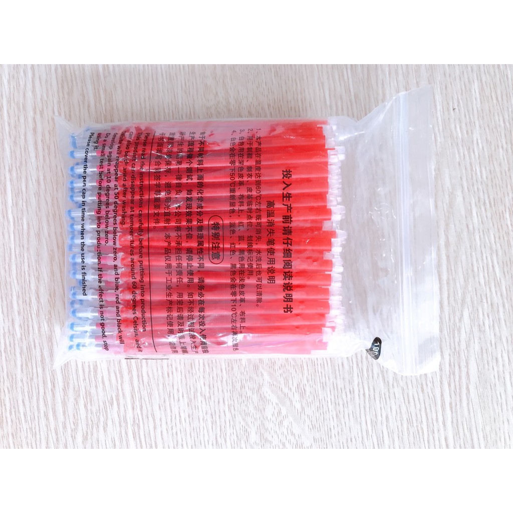 1 BAG = 100 RED FABRIC DRAWING PENS WHEN IRONING